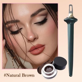 2PCS Waterproof Gel Eyeliner Pencil Set – Smudge-Proof, Long-Lasting & High-Pigment Eyeliner for Sensitive Eyes, Smooth Brow & Eye Liner for Precise Application – Black & Brown