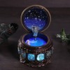 Vintage Music Box with 12 Constellations Rotating Goddess Twinkling LED