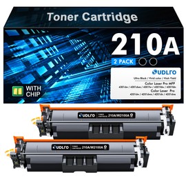 210A Toner Cartridges Black - Replacement for HP 210A Toner Cartridges HP 210A 210X Work with HP Color Laser Pro MFP 4301fdw 4301fdn Pro 4201dn 4201dw, 2 Pack W2100A 210A Black Ink