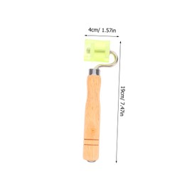 Operitacx Seam Roller for Wallpaper and Leather Crafting Durable Edge Roller with Wooden Handle for Even Flattening Compatible with Textiles Boosts Efficiency DIY Projects