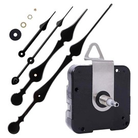 EMOON High Torque Clock Movement Mechanism with 11 Inch Long Spade Hands, Quartz Clock Motor Kit for Custom Repair Clock, Total Shaft Length 1 1/8 in (Black)