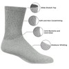 Mens Womens Diabetic Crew Socks Cotton 6-Pack Non-Binding Top &