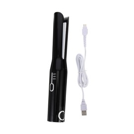 Vaguelly 1set Adjustable Temperature Wireless Hair Crimper Mini Portable Hair Curling Device for Travel Heat Settings for Straightening and Curling Compact Design for Easy Styling
