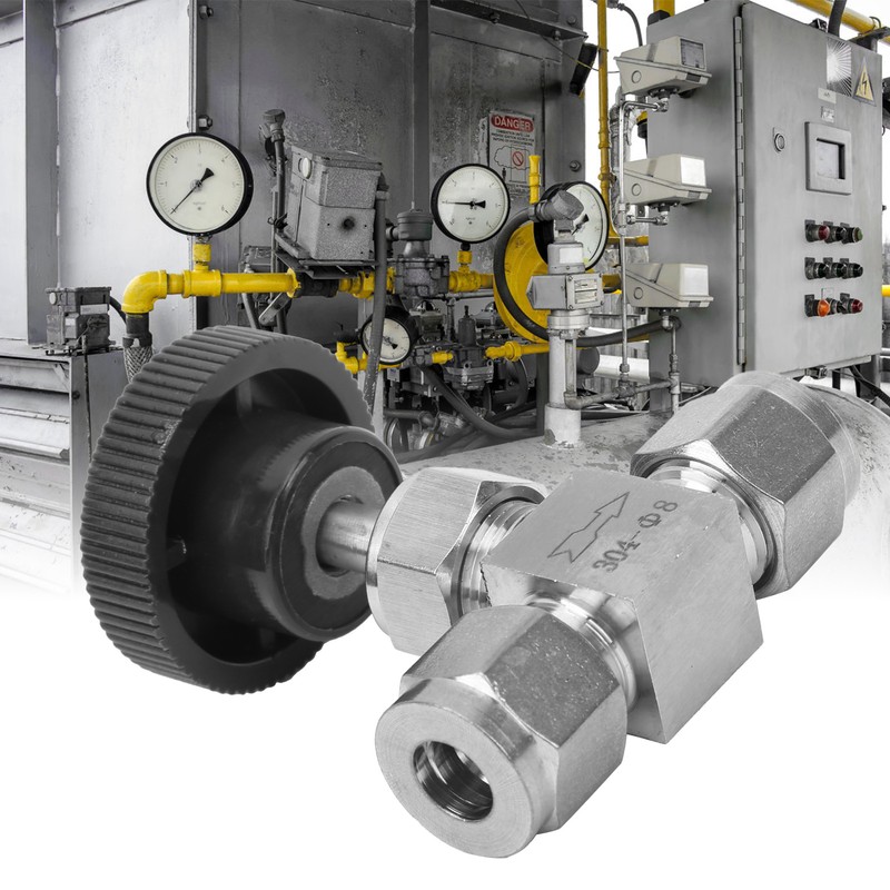 304 Stainless Steel Valve 2‑Way High Pressure Needle Flow Control