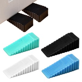LHLZNB Pack of 4 Door Stoppers/Anti-Skid, Durable & Heavy Duty Rubber Door Stop -Rugged Door ，Patio Door Stop，Door Stopper，Door stoppers for Floor，Wedge Ideal for All Types of Surfaces