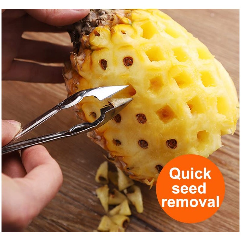 AKOAK 3 Pcs Portable Creative Pineapple Eye Peeler Pineapple Clip