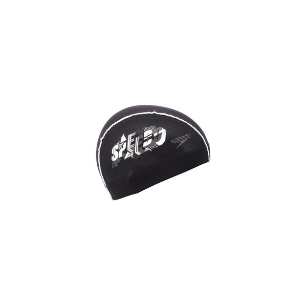 Speedo SE12466 Swim Cap, 3D Logo Mesh Cap, White, Medium