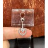 Belly Button Ring 14 Gauge Double Heart Belly Button Ring