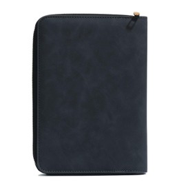V.for.M Notebook Cover Zipper Notebook Cover Zipper Notepad Schedule Book Notebook Cover Business Notebook (Black, A5 Size)