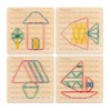 Coogam Wooden Geoboard Mathematical Manipulative Material Array Block Geo Board