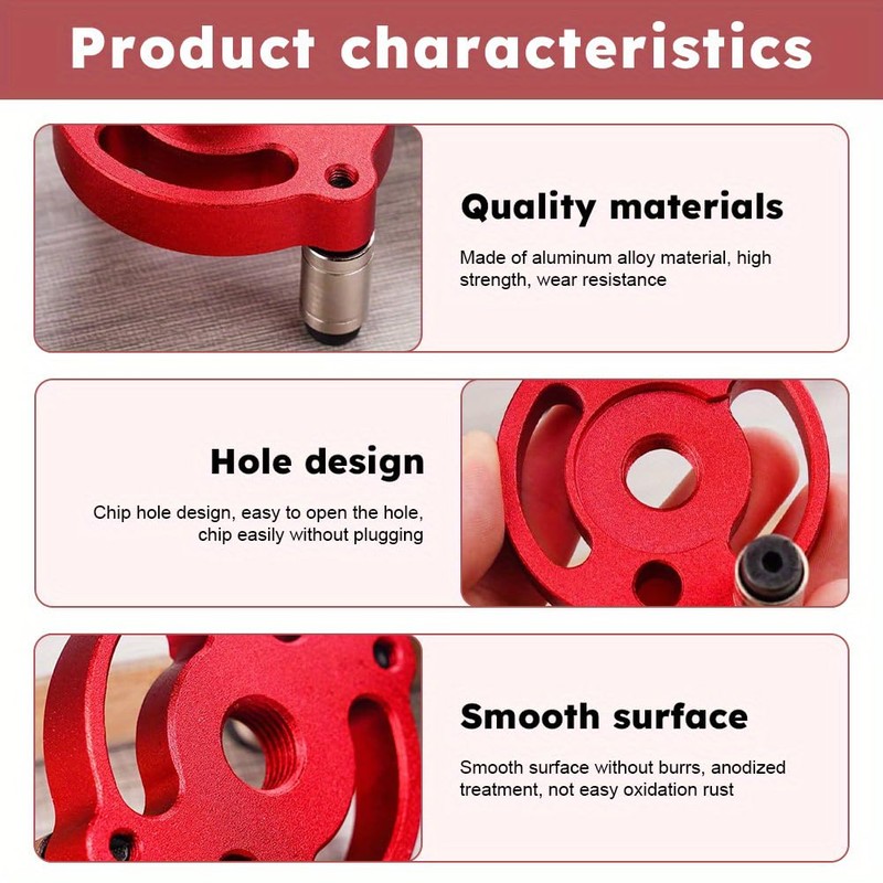 Drill Guide Locator Self Centering Doweling Jig, 3/4/5/6/7/8/9/10mm Self Center