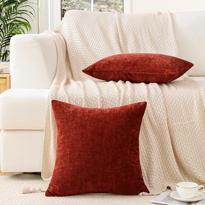 JOTOM Set of 2 Cushion Covers 40x40 cm Soft Chenille