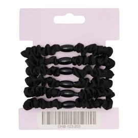 Oz Essentials Small Scrunchie 6 Pack - Black