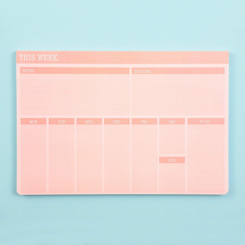 Yoobi | Weekly Calendar Planner Notepad | 60 Sheets |