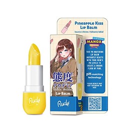Manga Collection Lip Balm - Pineapple Kiss by Rude Cosmetics for Women - 0.123 oz Lip Balm