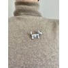 Crystal Dog Brooch, Silver Cubic Ziconia Westie Highland Animal Pin