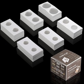 Uncle Paul 300pcs Coin Flips 2 x 2 Inch Pockets 6 Sizes Cardboard Coin Holder Coin Album Book for Coin Collection Accessories FC01MX1