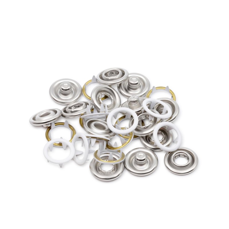 Dritz 16-9 Snap Fasteners, White, Size 16 (7/16-Inch) 7-Count