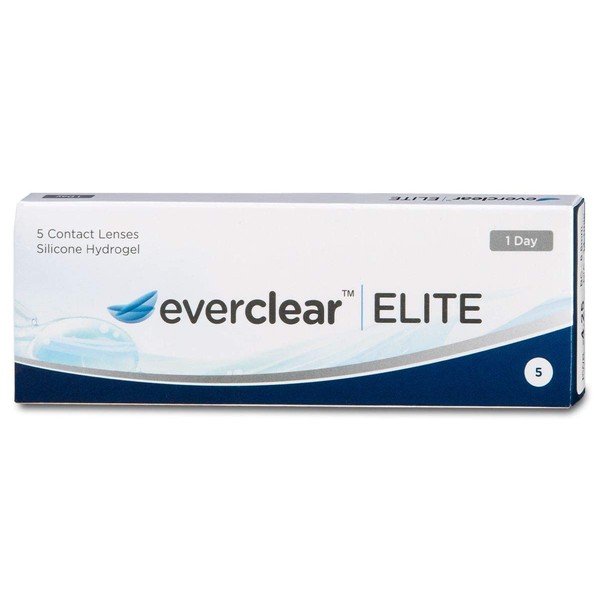 everclear Elite Soft Day Lenses, Pack of 5, BC 8.8 mm, DIA 14.1 mm, -3.25 Dioptres
