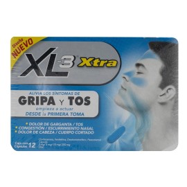 Xl3 Xtra 3 Pk Caja C/12 Cáps. Antigripal Alivio Gripa Y Tos