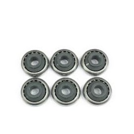 jkhandel 6 pieces maxi ball bearings, 40 mm, with collar, inner diameter 12.3 mm