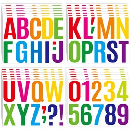 468 Pcs 4 Inch Large Bulletin Board Letters for Classroom,42 Sheets Letter Stickers Big Font Alphabet Number Vinyl Self Adhesive Stickers for Poster Board Display Chalkboard School Decor Colorful
