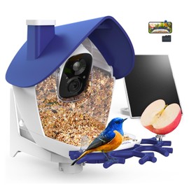 birdsnap® P33 - Smart Bird Feeder with Camera Solar Powered, 2K Video Bird Camera Feeder Live with 32GB Card, AI Identify Feather Species, Auto Record in Backyard, for Birds Lover