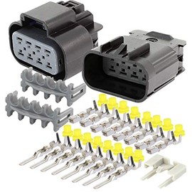 Aptiv 8-PIN GT-280 Series 25 Amps Sealed Connector Set Wire Gauge 16 18 GA
