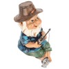 Garden Gnomes Ornaments Funny Fishing Gnome, Outdoor Statue Fishing Gnomes