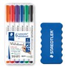 STAEDTLER Lumocolor Whiteboard Pen, Line Width Approx. 1 mm, Wipes