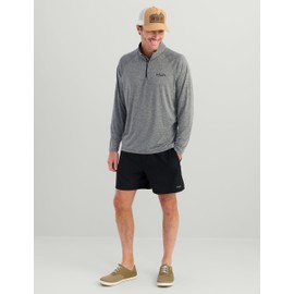 HUK Men's Pursuit Lite 1/4 Zip, Lightweight Performance Long Sleeve Pullover with UPF Sun Protection, Volcanic Ash Heather