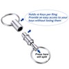 6 pieces key rings with quick release, removable key rings