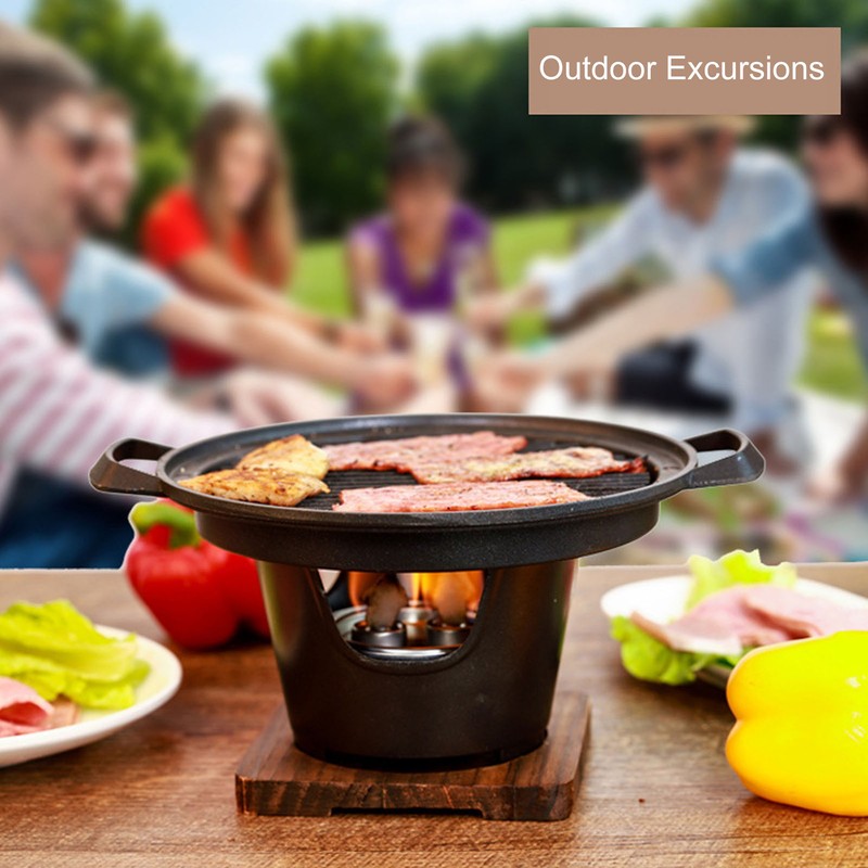 Mini BBQ Grill Stick Proof Smokeless Portable Tabletop Barbecue Grill