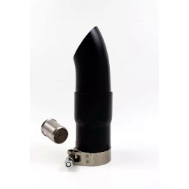 SHORTY YORK EXHAUST 55 MM ID UNIVERSAL SHORTY YORK MOTORCYCLE GP  STUBBY Slip On MUFFLER BLACK
