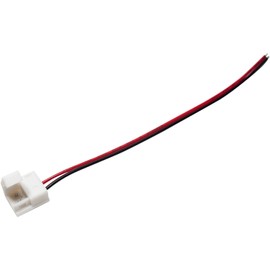 ABI 8mm Solderless 2-Wire Connector Clip Pigtail for Waterproof 2835 LED Strip Light (10-Pack)