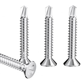 60 PCS Stainless Steel Self Drilling Self Tapping Metal Screws for Iron Sheets, Furniture, Steel Tiles (M4.8 * 32mm)