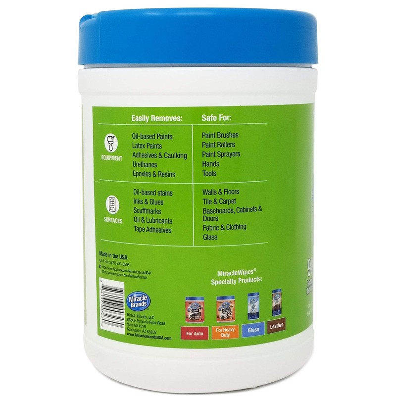 MiracleWipes for Paint Prep & Cleanup, Remove Tough Grime Build-Up,
