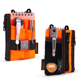 VIPERADE VE18-S X-Pac Small EDC Bag Mini EDC Pocket Pouch Tool Organiser, Small EDC Organiser Tool Bag with 6 Pockets, EDC Organiser Bag for Men, Small Multitool Pockets Organiser - Orange