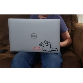 AIST 2 Pack Funny Hungry Cat Feed Me Vinyl BLACK & RED Sticker Decal for | Cars | Trucks | Vans | SUVs | Walls | Windows | Glass | Laptops | Notebooks | MacBook | 3.5”H 7”W | AIST - 53