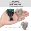 dssmboom 3" Hand Carved Fluorite Crystal Guardian Angel Figurine for