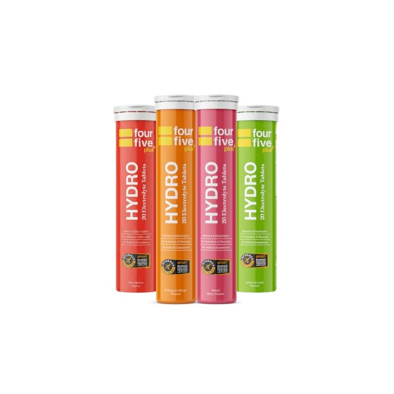 fourfive Hydration Tablets (Discovery Pack) Low Calorie Vitamin Electrolytes, Vegan,