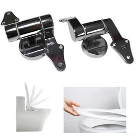 Universal Replacement Toilet Seat Hinge Zinc Alloy Hinge Fixings for Toilet Lid Cover Toilet Lid Hinge Mounting Hardware Pack of 2