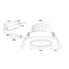 Wasser LED Downlight, White, 4,000k, Construction Required, 3.5 - 3.9