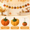 10PCS Pumpkin Garland with String, Hanging Pumpkin Decorations Indoor