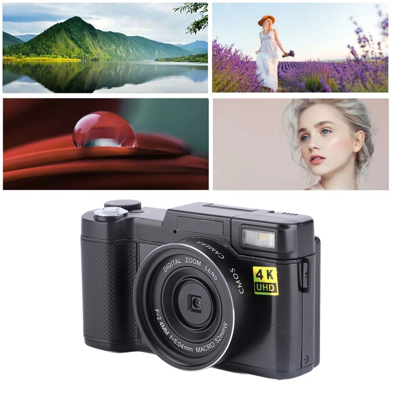 48MP Vlogging Camera Anti ShakE 4K Digital Camera with 3.2