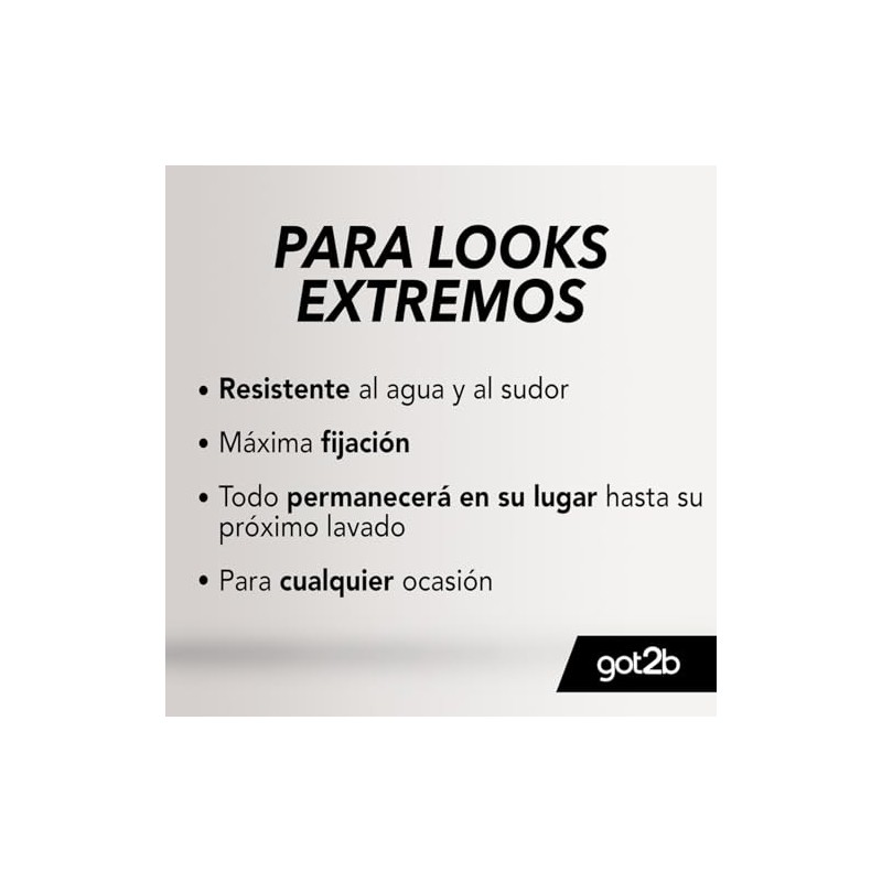 got2b Gel para el Cabello Glued Water Resistant Spiking Gel,