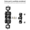 Double Ball Head Mount Adapter, 1/4in 360 ° Rotatable Magic