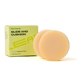 Leaf Shave | Leaf Shaving Soap Bar - All-Natural, Fragrance-Free Soap for Grooming and Skin Preparation for Women & Men, 1.5 oz - Unscented, 2-Pack