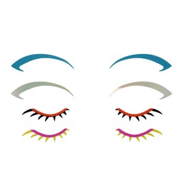 PaintLab Eyeliner Sticker for Eyes, Versatile and Long-Lasting Self-Adhesive Wing Eyeliner Stamp, Eye Makeup Strip Tape Kit, 4 Pairs, Spring Chella