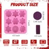 3 Pack 9 Style Snowflake Shape Christmas Silicone Soap Molds